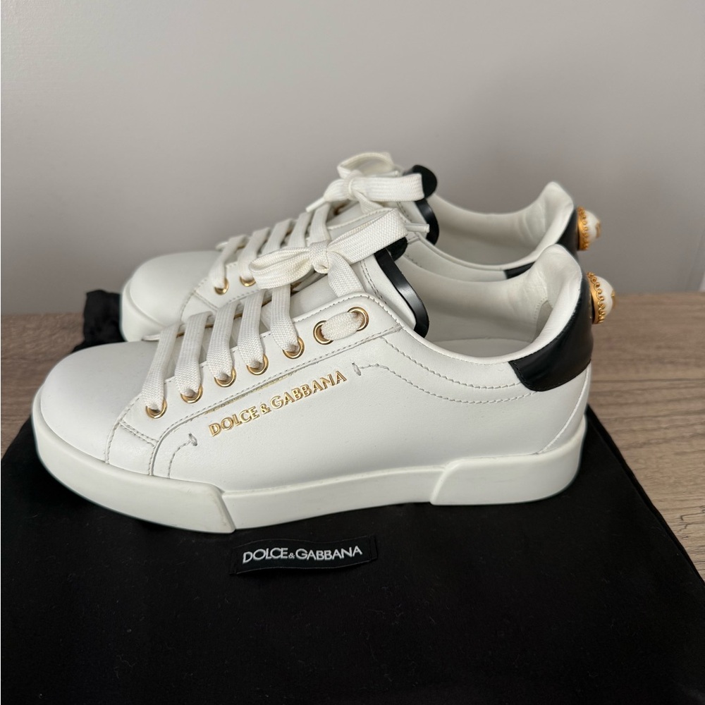 Dolce & Gabbana calfskin Napa Portofino sneakers